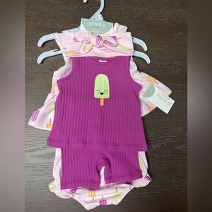 Petit Lem baby girl Popsicle 5 piece set